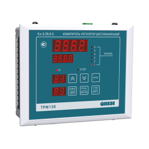 ТРМ136 цифровой терморегулятор шестиканальный с двухпозиционным управлением и RS-485