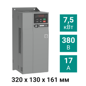 Преобразователь частоты ПЧВ1-7К5-В [М01] 7,5 кВт 380 В